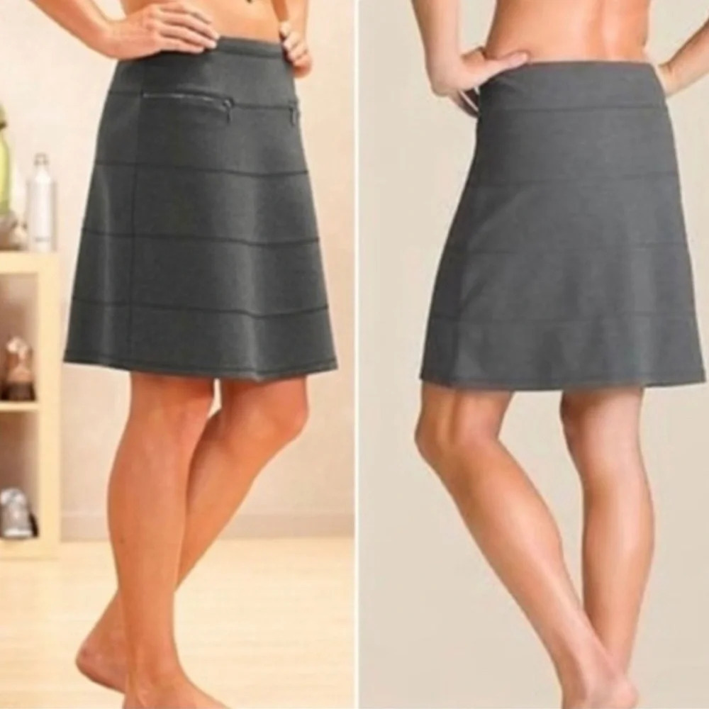 Athleta Strata Ponte A-Line Skirt charcoal Gray XS